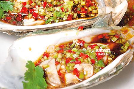生捞牡蛎：生捞汁突出鲜味！
