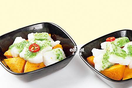 椒麻龙俐配烤南瓜