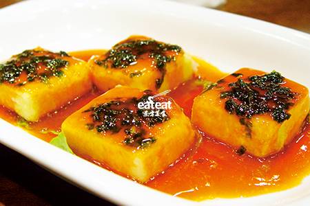 鲍汁豆腐：用鸡蛋液做羹！