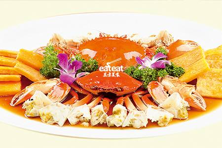 地瓜蒸青蟹：海鲜+粗粮组合！