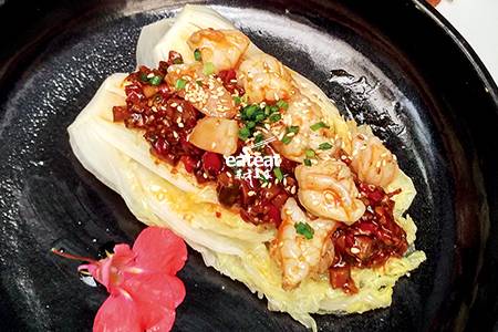 菌菇酱配虾仁娃娃菜