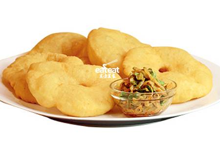 小米面油饼：油温保持五成热！