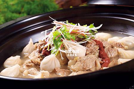 黄金笋包炖羊肉