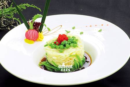 鱼子茭白配甜豆