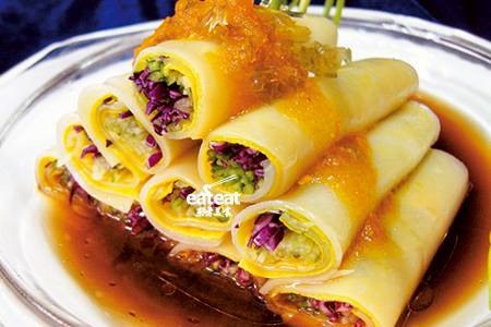 松花凉皮卷：不用蟹黄调出蟹黄味！