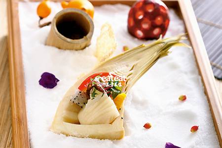 柚子沙拉鲜笋盅