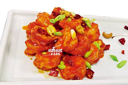 宫保虾球：4种料调酸甜！