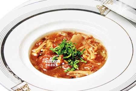 琉璃菌菇羹：黑醋提香！