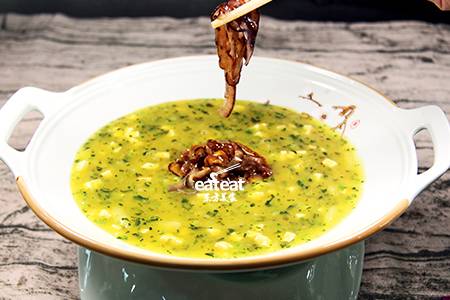 小白菜豆腐捞参皮