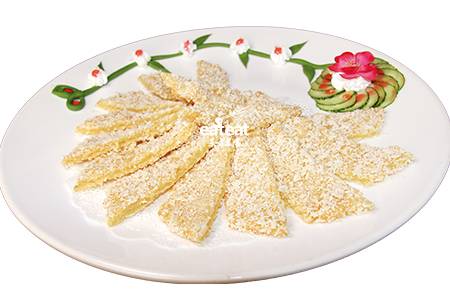 香酥冬瓜烙：4沾1炸！