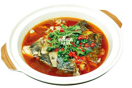 帝王鱼头：先吃鱼头后涮菜！