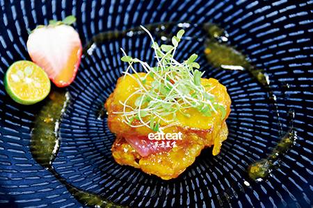 橙香蜜柚珍菌排