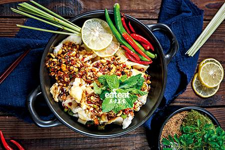 香茅薄荷牛蛙煲