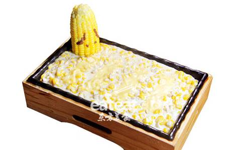 玉米粒焗鸡肉末