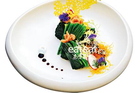 荷塘素食：用菠菜做寿司！