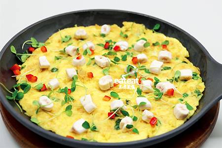 香椿牛骨髓煎鸡蛋