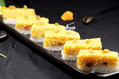 双色糍粑糕：加入白酒提香味！