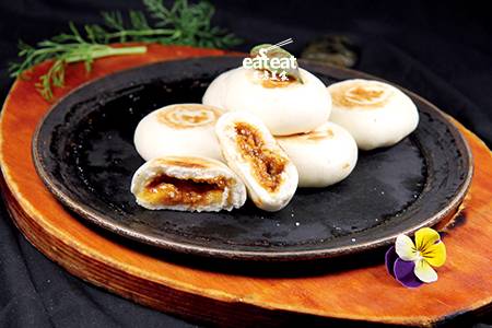 红糖锅盔：花生芝麻调馅料！