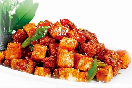 酥茄牛肉粒：日销200份！