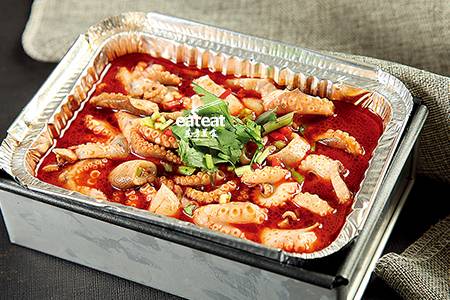 炭烧红八爪：妙在辣料汤！