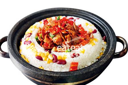 生态肉石锅杂粮拌饭