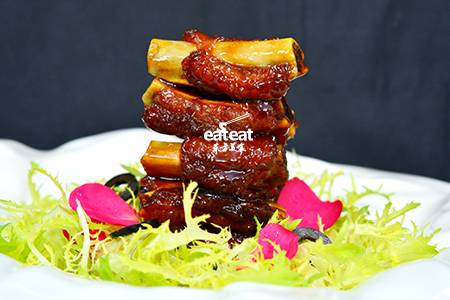 糖醋小排：橙子防排骨变色！