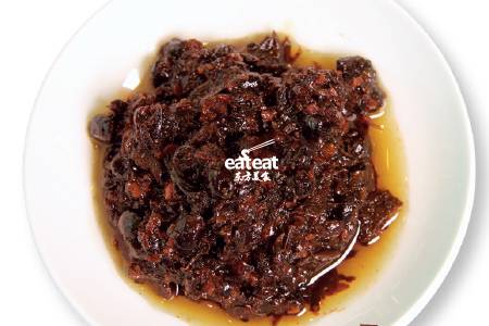 榄豉酱：虾干榄豉蒸茄子