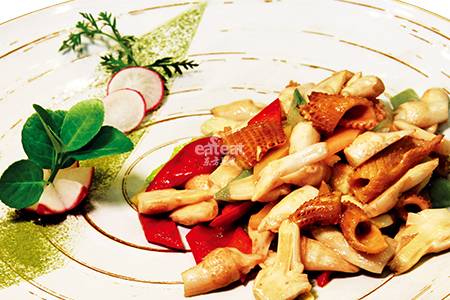 酸藕芽炒干鱿鱼