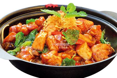 小锅鲍菇薄香鸡