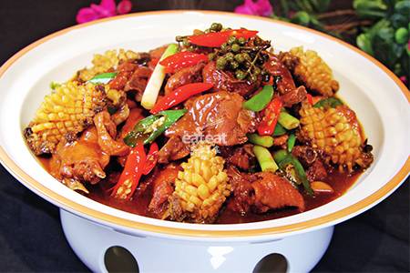 小船渔村鲍鱼炒鸡