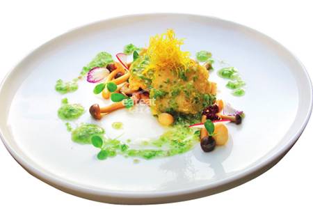 青汁菌菇煎烹鱼