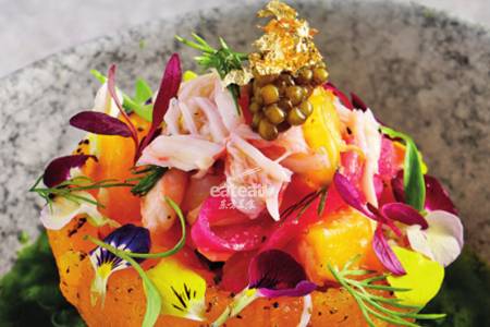 蟹柳芒果番茄塔苹果冰霜