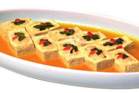 金汤龙井酿豆腐