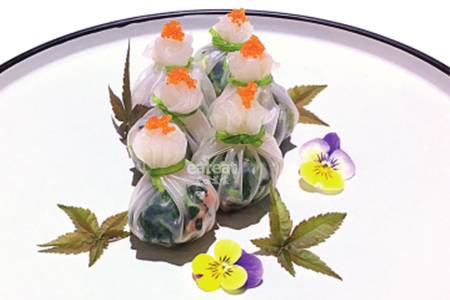 野菜石榴包配鱼子