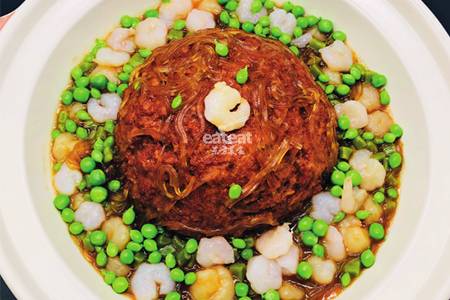 鲍芹海味狮子头