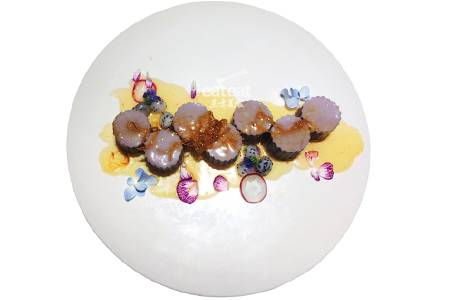 柚子蜜配香芋糕