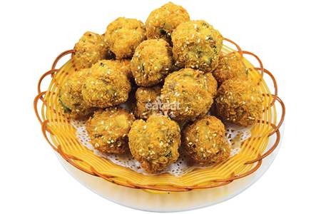 酥炸香椿芽丸子