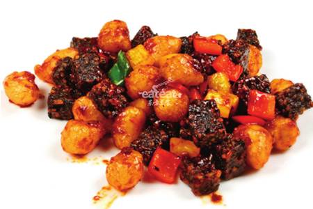 巴沙鱼爆炒米血糕