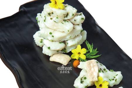 薄荷龙利鱼配鲜虾片