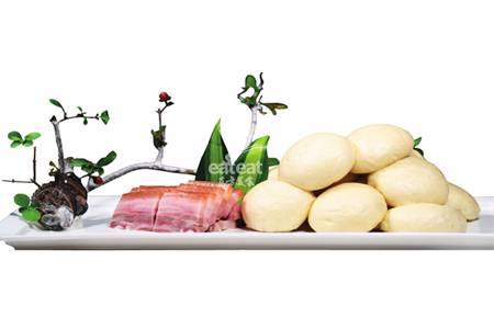 酒酿馒头夹咸肉