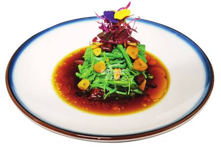 油浸香葱丝瓜尖