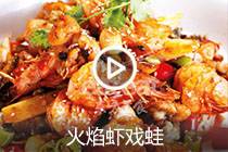 【视频】火焰虾戏蛙