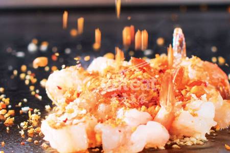 【快手铁板菜】蒜香河虾