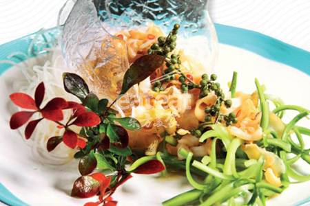 鲜椒兰花炝螺片 