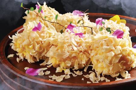 【茄盒换馅】青芥色拉桃花茄