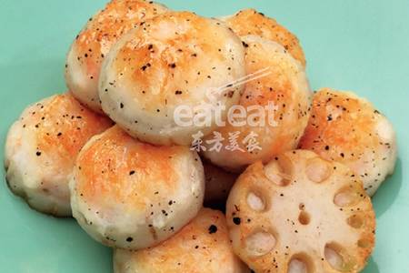 黑松露汁煎酿贡藕