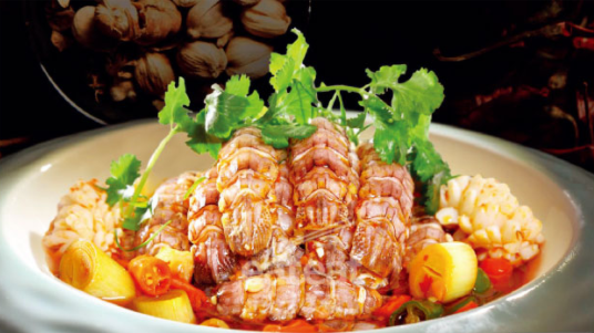 麻辣虾菇肉