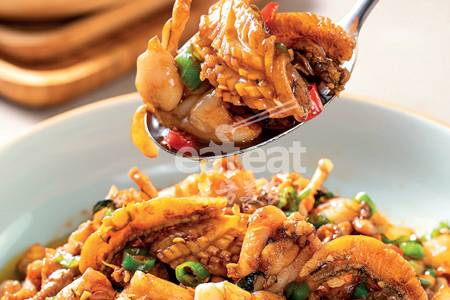 【口味升级】紫苏牛蛙炒鲜鲍