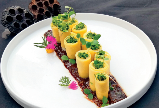 【应季菜】香酱配椿苗蛋卷 葱香酱是灵魂