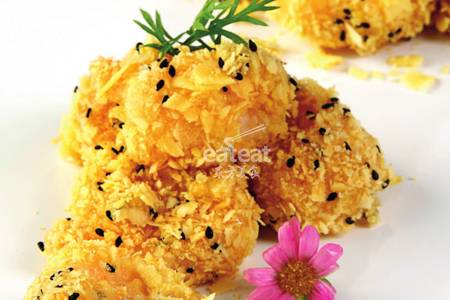 【自制酱料】蛋酥虾球
